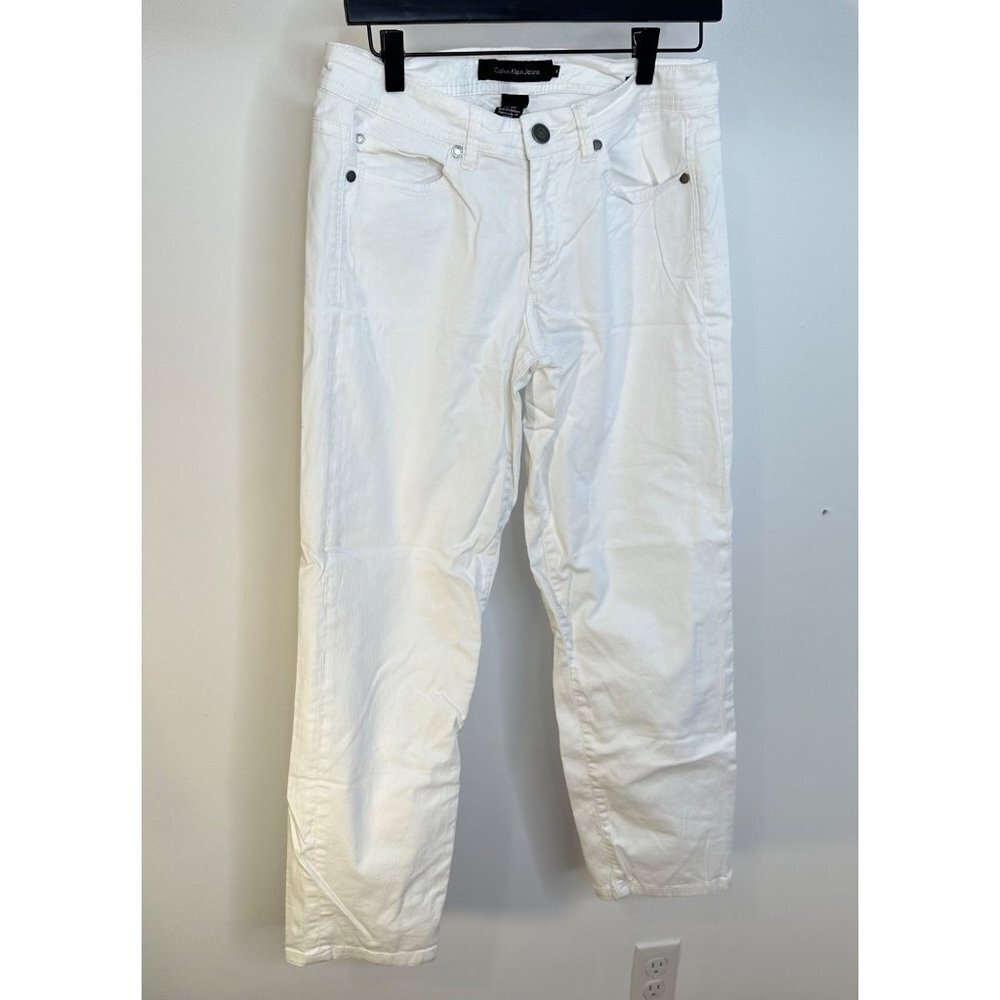Calvin Klein‎ White Skinny Crop Jean 8